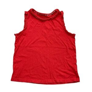 Mini Boden 9-10 ruffle trim tank